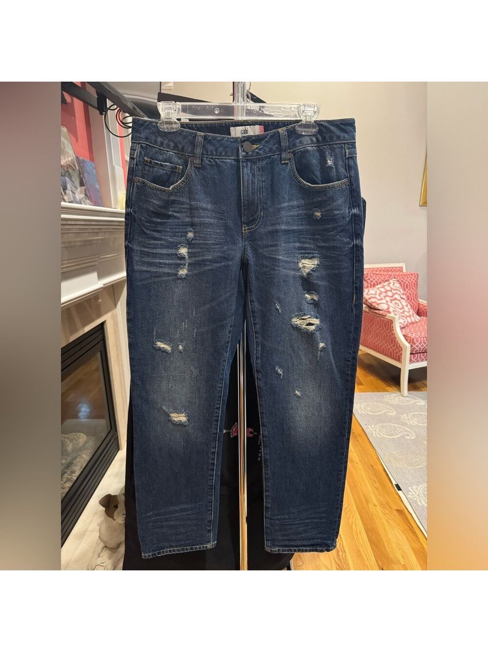 Cabi Dark Denim - 100% Boyfriend Jean - size 6R LIKE NEW - Picture 1 of 8